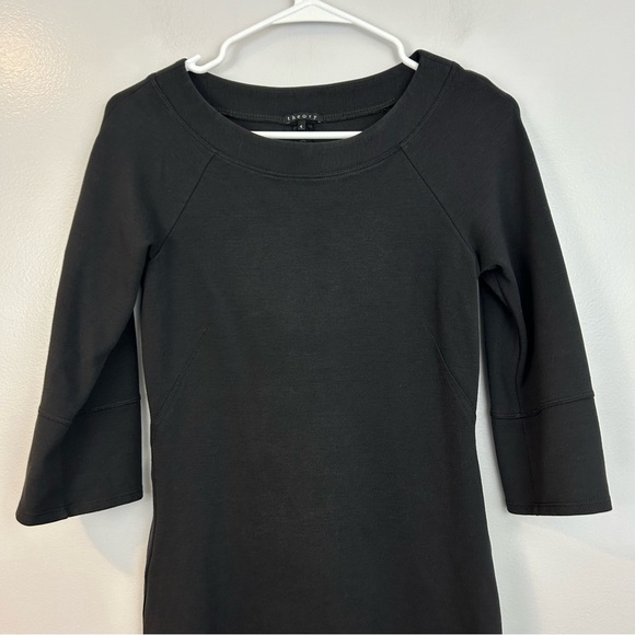 Theory Black Sheath Mini Dress Size 4 - Picture 2 of 10